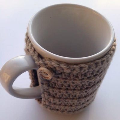 download (1) Crochet Cup Cozy Pattern, Built in Coaster, PDF Download