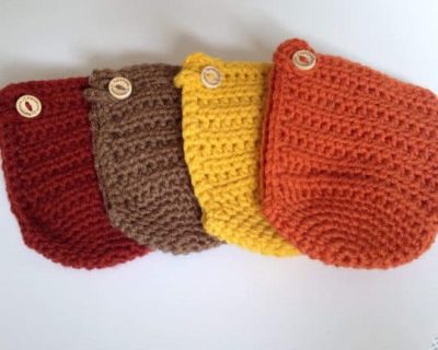 download (2) Crochet Cup Cozy Pattern, Built in Coaster, PDF Download