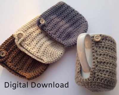 il_1588xN.2120051201_oa44 Crochet Cup Cozy Pattern, Built in Coaster, PDF Download
