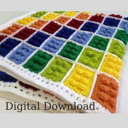 download (2) Crochet Building Brick Blanket Pattern (PDF Digital Download)