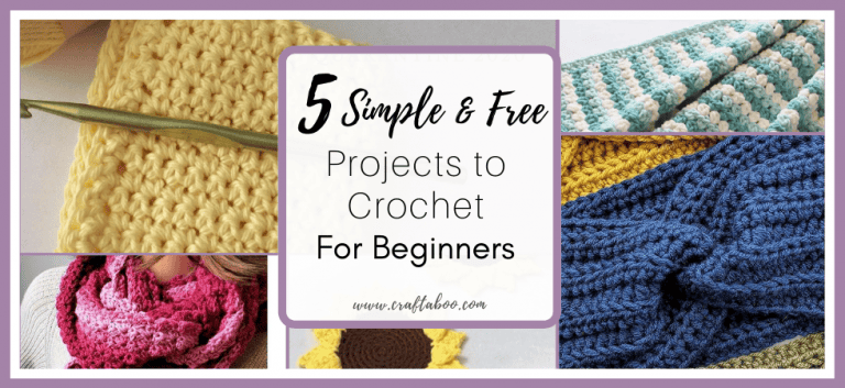 5 Simple & Free Projects to Crochet for Beginners - www.craftaboo.com