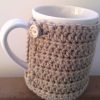 download Crochet Cup Cozy Pattern, Built in Coaster, PDF Download