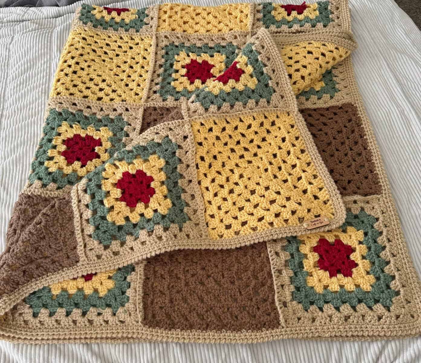 Vintage Granny Square Blanket Crochet Pattern PDF Download - Image 2