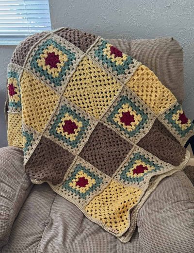 IMG_6942 (1) Vintage Granny Square Blanket Crochet Pattern PDF Download
