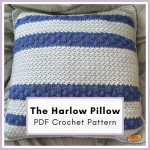 Blog Featured Image (26) Textured Crochet Pillow Pattern (Instant Download)