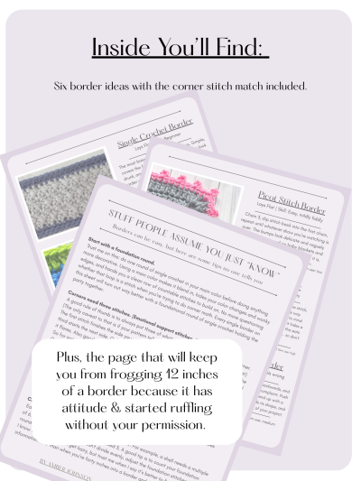 Copy of Placeholder Text (1) Crochet Borders for Blankets: Printable (PDF) Cheat Sheet